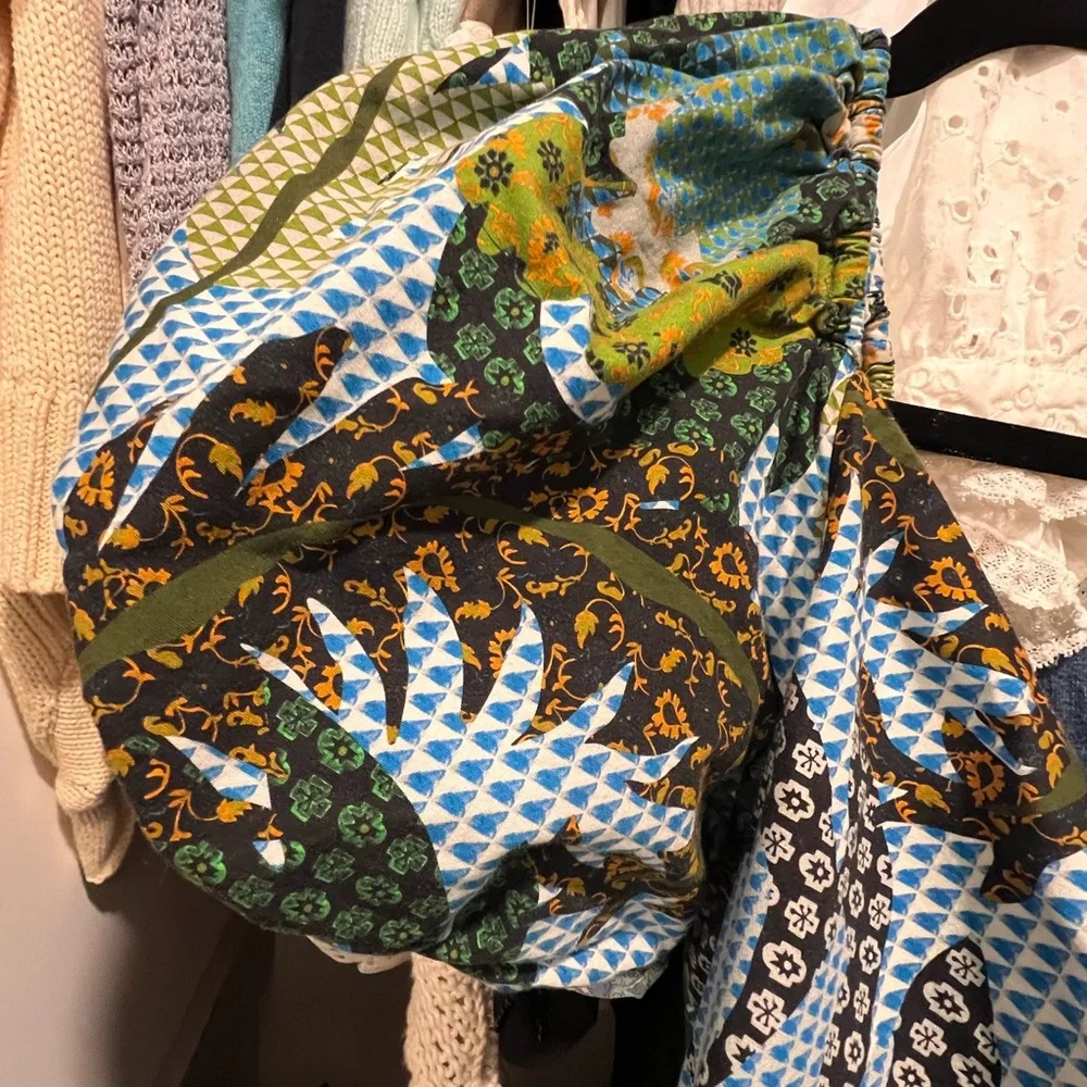 Sachin + Babi Blue Floral Puff Sleeve Midi Dress (No belt!) - Picture 5 of 8